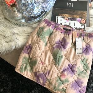 SOLD Urban outfitters quilted tie dye mini skirt.
